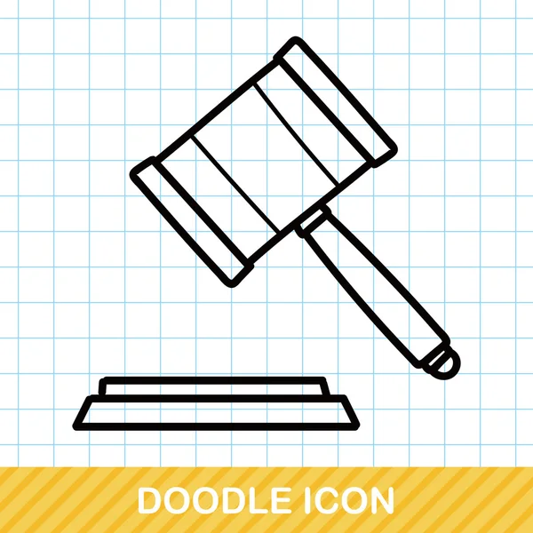 Ordförandeklubba doodle vektor illustration — Stock vektor