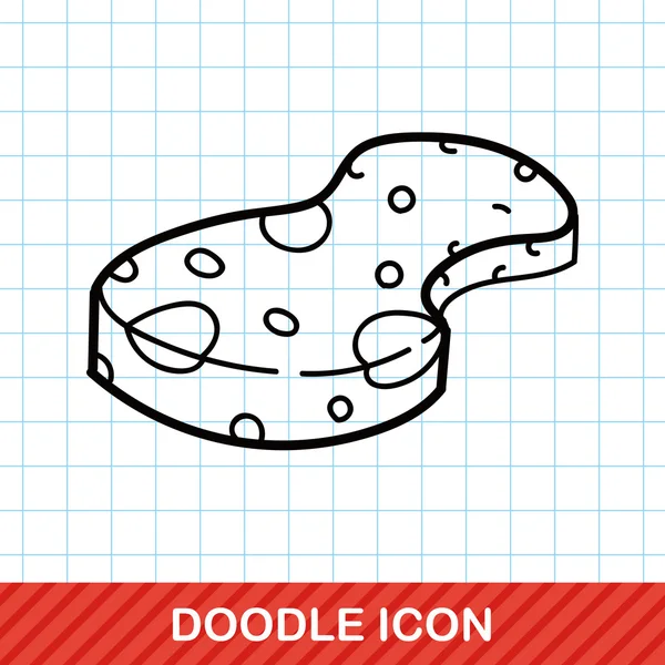 Sponge doodle vector illustration — Stock Vector