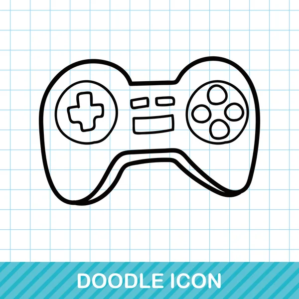 oyun kumandası doodle vektör çizim