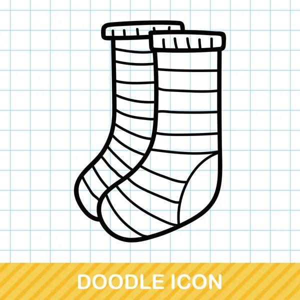 Socks doodle vector illustration — Stock Vector