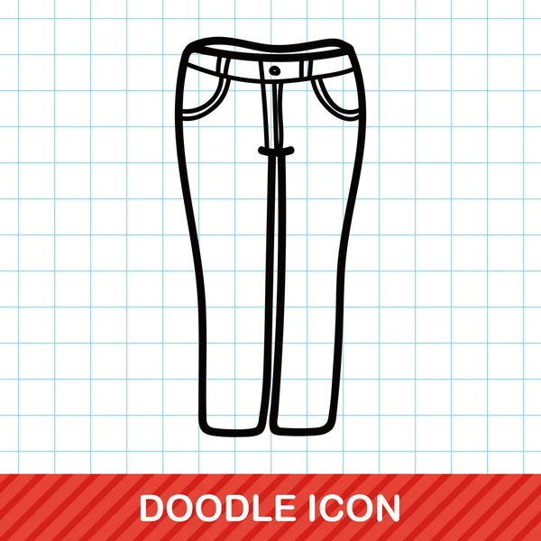 Pants doodle vector illustration — Stock Vector