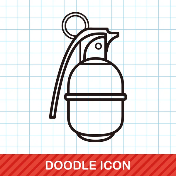 Bomba doodle vector ilustración — Archivo Imágenes Vectoriales