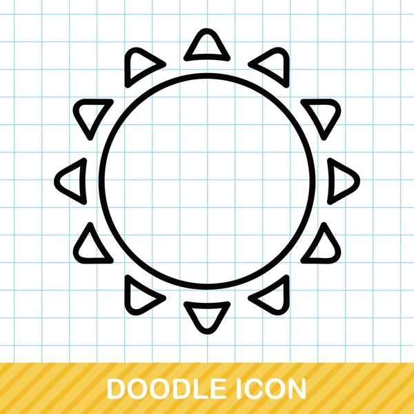 Illustration vectorielle de doodle soleil — Image vectorielle