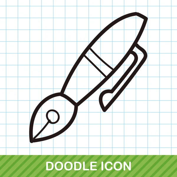 Pen och penna färg doodle vektor illustration — Stock vektor