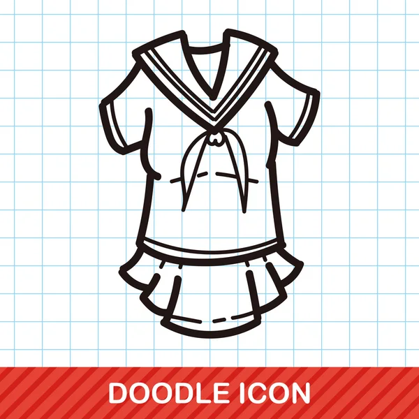 Animado: uniforme dibujo | Ilustración de vector de doodle color