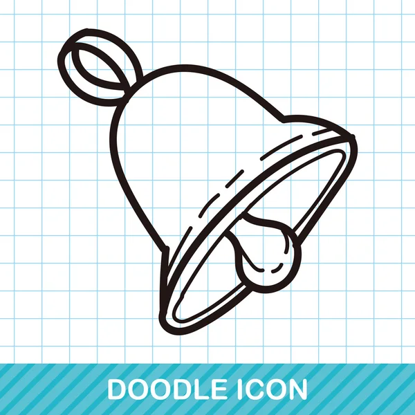 Illustration vectorielle de doodle couleur cloche — Image vectorielle