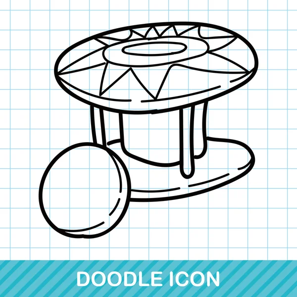 Pinball doodle vektor illustrasjon – stockvektor