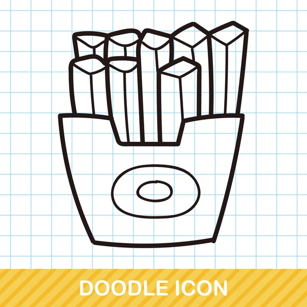 Illustration vectorielle de doodle frites — Image vectorielle