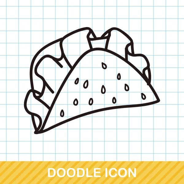 Sandwich doodle vectorillustratie — Stockvector