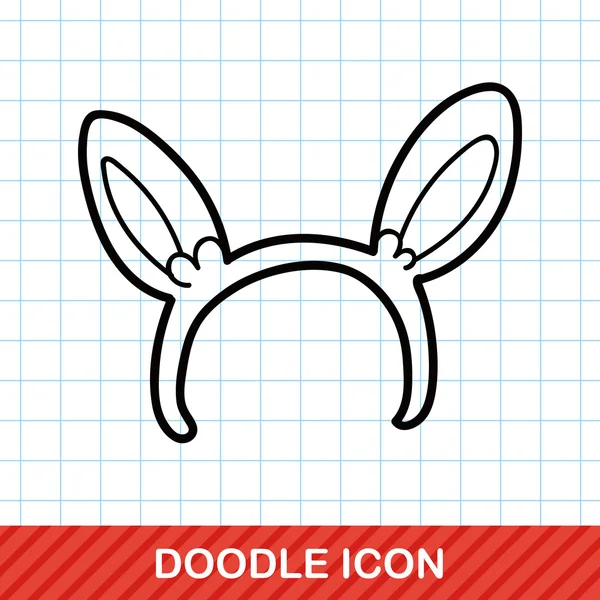 Diadema doodle vector ilustración — Vector de stock