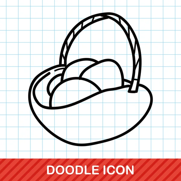 Påskägg doodle vektor illustration — Stock vektor