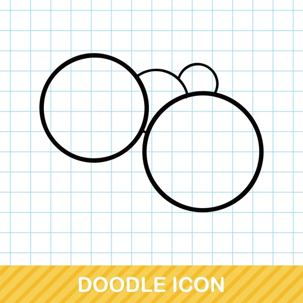 Labda doodle vektoros illusztráció — Stock Vector