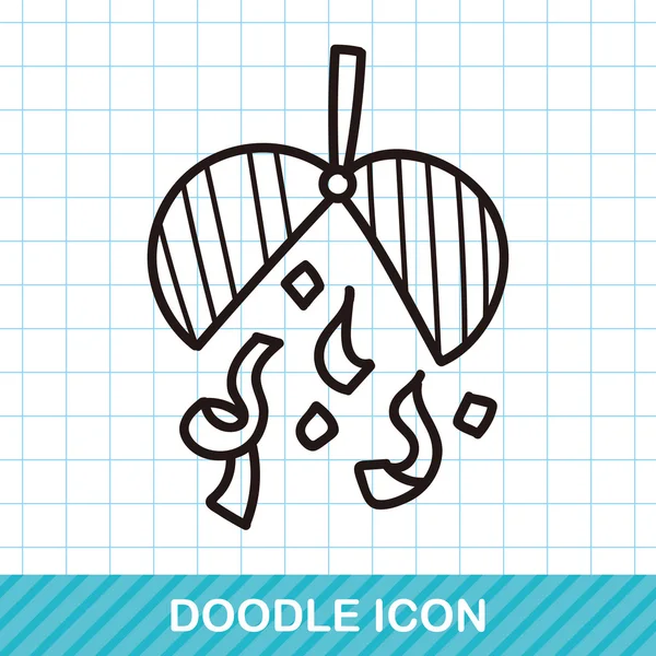 Partido bola doodle vector ilustración — Vector de stock