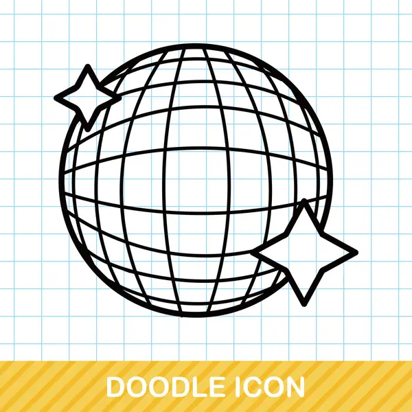 Parti boll doodle vektor illustration — Stock vektor