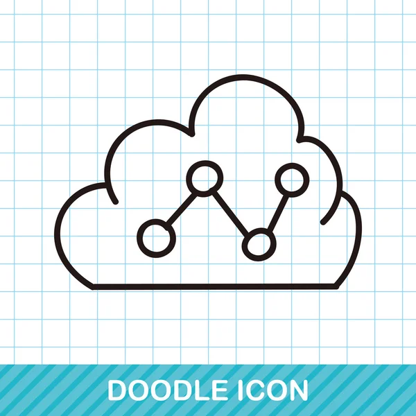 Cloud doodle vektor illustration — Stock vektor