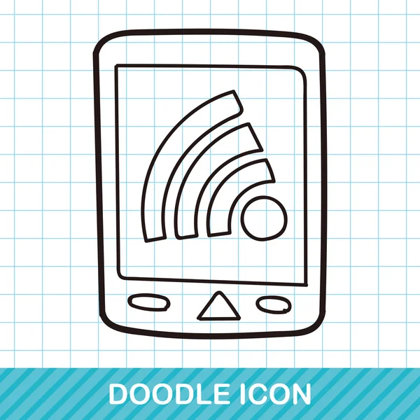 Teléfono celular doodle vector ilustración — Archivo Imágenes Vectoriales