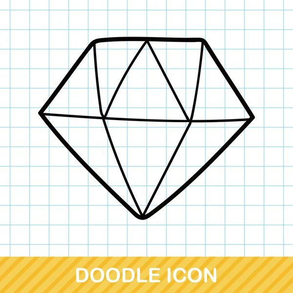 Illustration vectorielle de doodle diamant — Image vectorielle