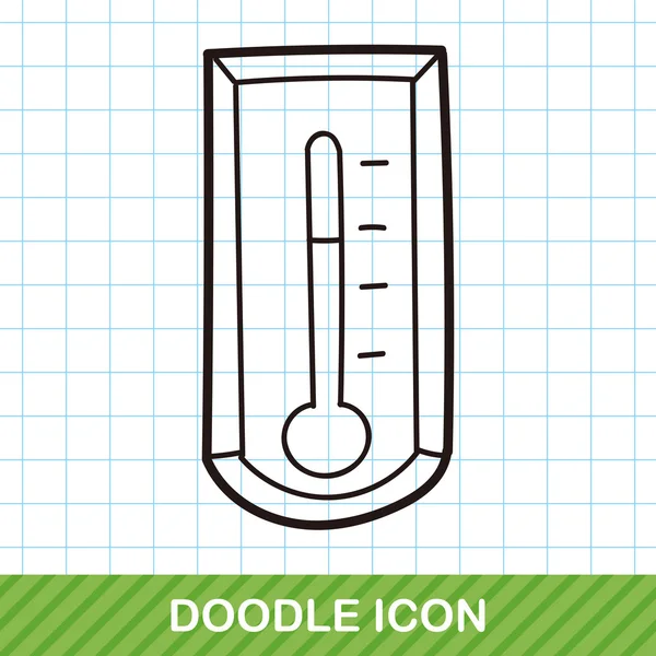 Ilustração do vetor doodle do termômetro — Vetor de Stock