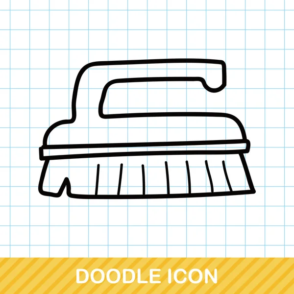 Borstel doodle vectorillustratie wassen — Stockvector