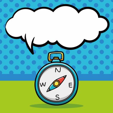 Pergel doodle, konuşma balonu vektör çizim