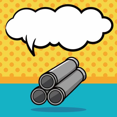 Nargile doodle, konuşma balonu vektör çizim