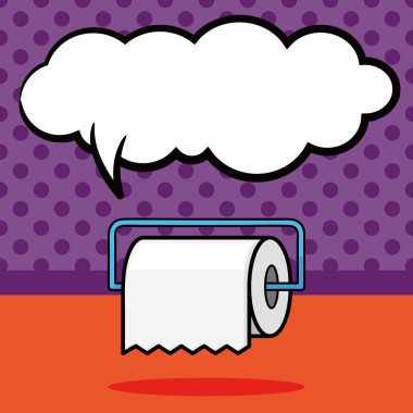 Kağıt mendil doodle, konuşma balonu vektör çizim