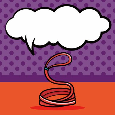 Evde beslenen hayvan yaka ipi doodle, konuşma balonu vektör çizim vektör çizim