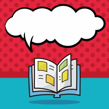 Albümleri doodle, konuşma balonu vektör çizim