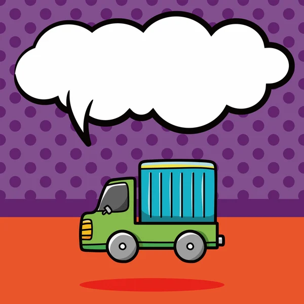 Вантажівка каракулі, мовна бульбашка Векторні ілюстрації — стоковий вектор