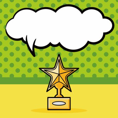 Kupa doodle, konuşma balonu vektör çizim