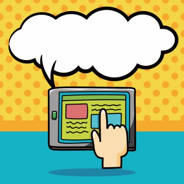 bilgisayar doodle, konuşma balonu vektör çizim