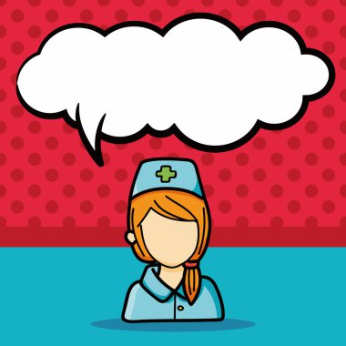 kariyer karakter doodle, konuşma balonu vektör çizim