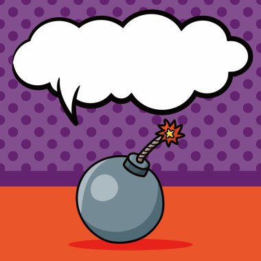 bomba doodle, konuşma balonu vektör çizim