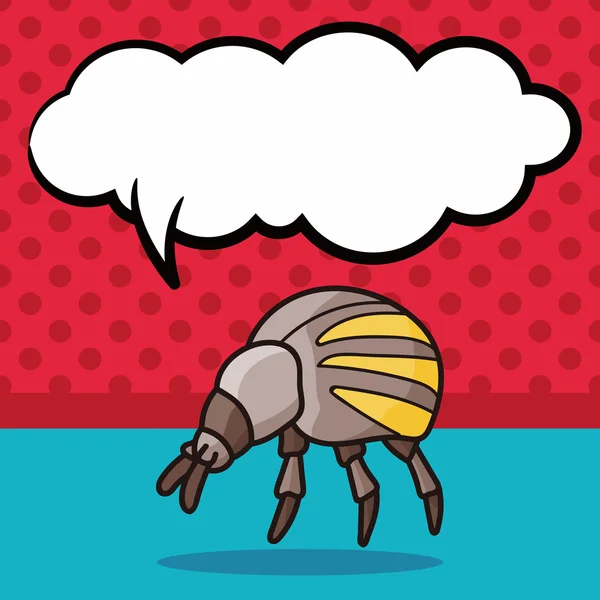 Bug doodle, toespraak bubble vector illustratie vectorillustratie — Stockvector