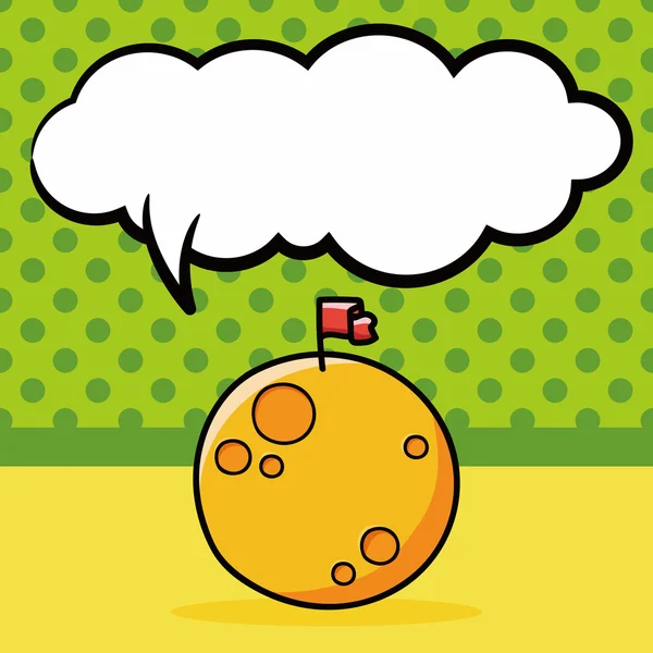 gezegen doodle, konuşma balonu vektör çizim