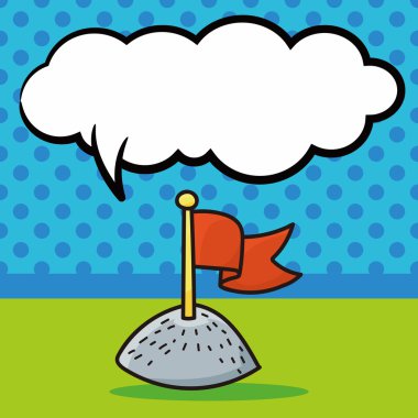 gezegen doodle, konuşma balonu vektör çizim