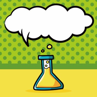 kabı renk doodle, konuşma balonu vektör çizim