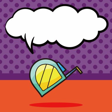 Cetvel rengi doodle, konuşma balonu vektör çizim