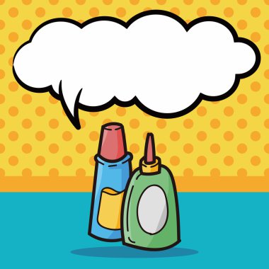 tutkal renk doodle, konuşma balonu vektör çizim