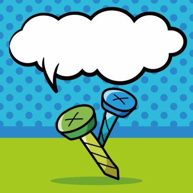 vida renk doodle, konuşma balonu vektör çizim