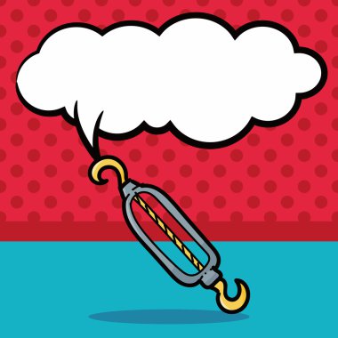 kanca renk doodle, konuşma balonu vektör çizim