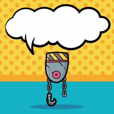 kanca renk doodle, konuşma balonu vektör çizim