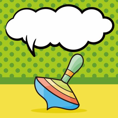 Gyro doodle, konuşma balonu vektör çizim
