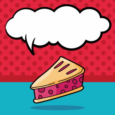 pasta doodle, konuşma balonu vektör çizim