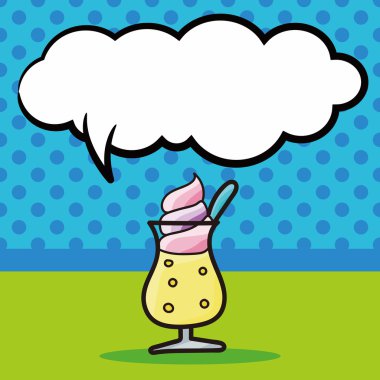 suyu renk doodle, konuşma balonu vektör çizim