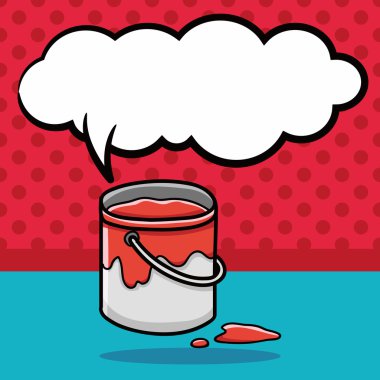 Pigment boya doodle, konuşma balonu vektör çizim