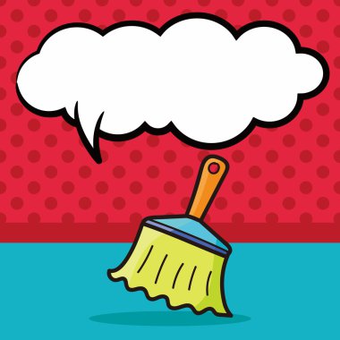 boya fırçası renk doodle, konuşma balonu vektör çizim