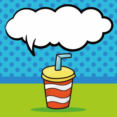 içki doodle, konuşma balonu vektör çizim