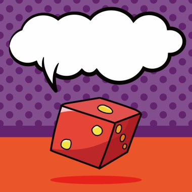 zar doodle, konuşma balonu vektör çizim