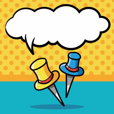 raptiye renk doodle, konuşma balonu vektör çizim